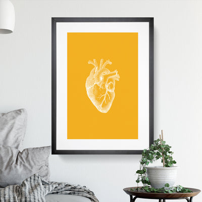 Orange Anatomical Heart