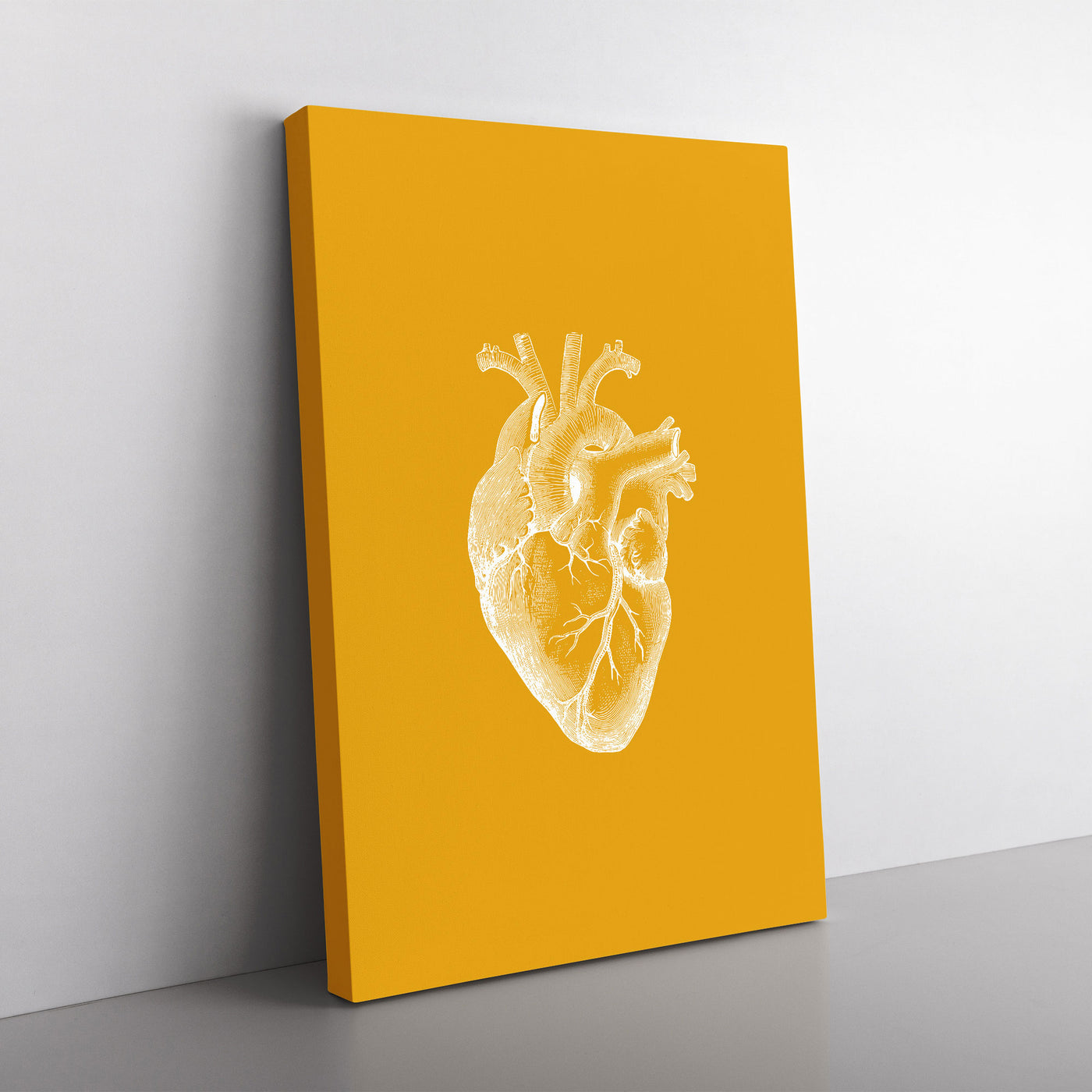 Orange Anatomical Heart