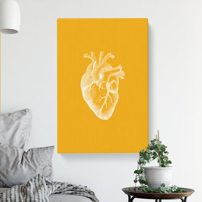 Orange Anatomical Heart