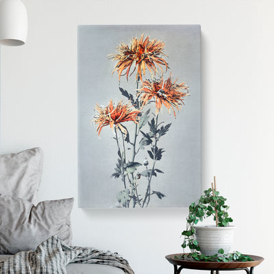 Orange Chrysanthemum Flowers By Ogawa Kazumasa