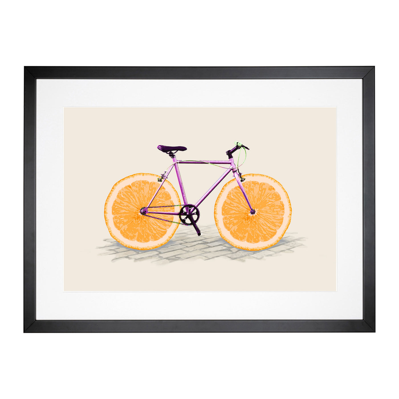 Orange Slice Bicycle Framed Print Main Image