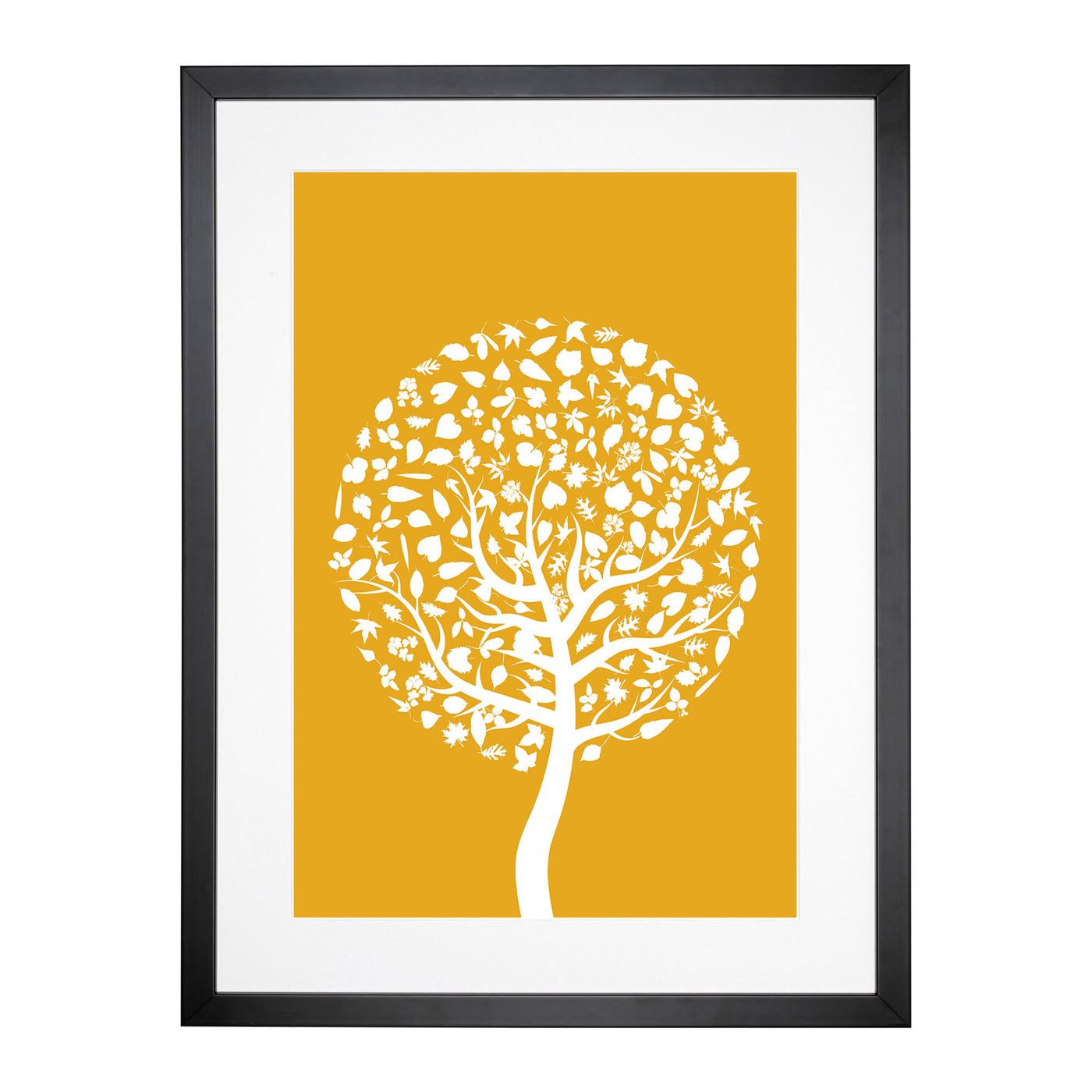 Orange And White Tree Framed Print Main Image
