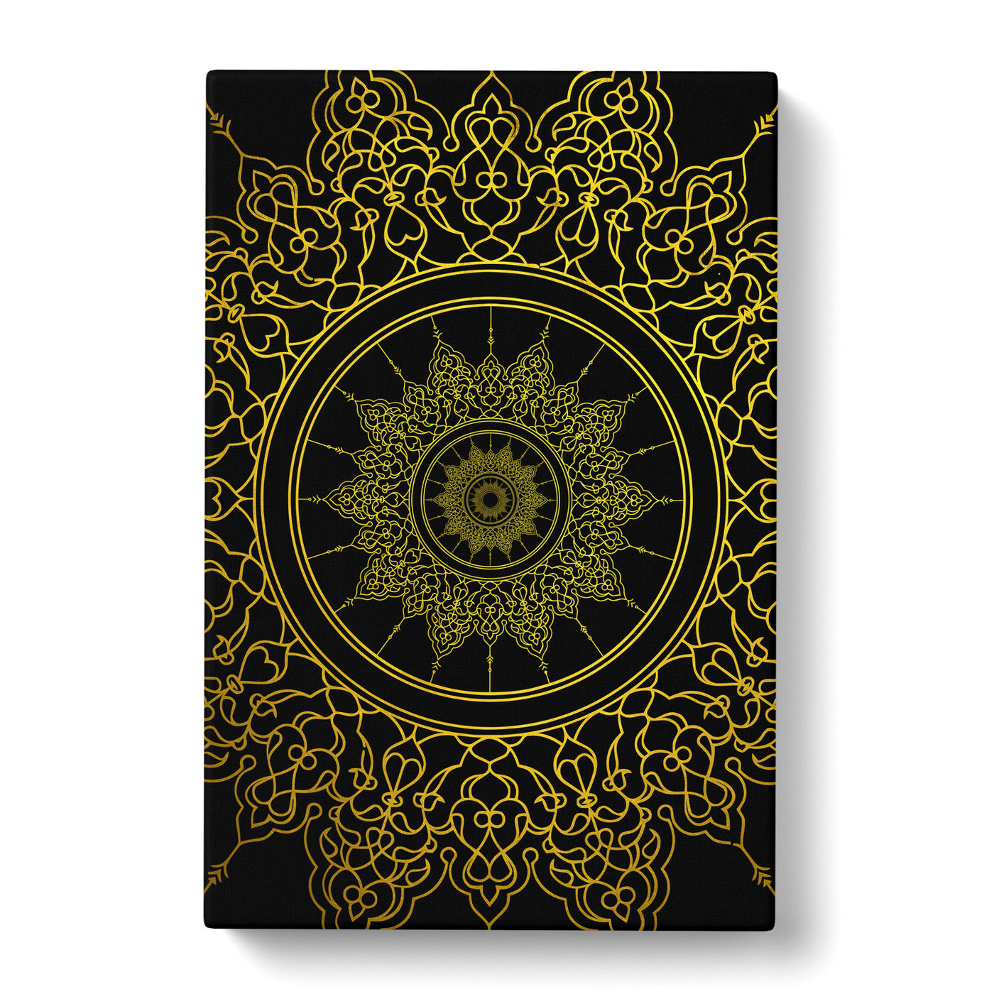 Ornamental Circles In Gold Canvas Print Main Image