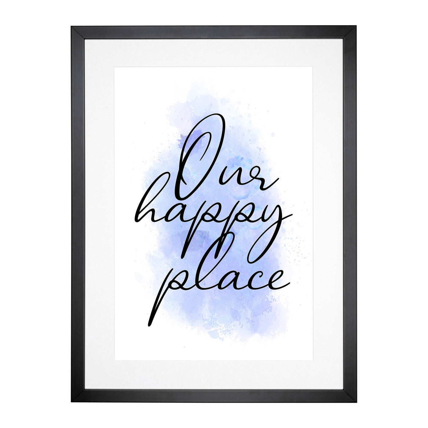 Our Happy Place V2 Typography Framed Print Main Image