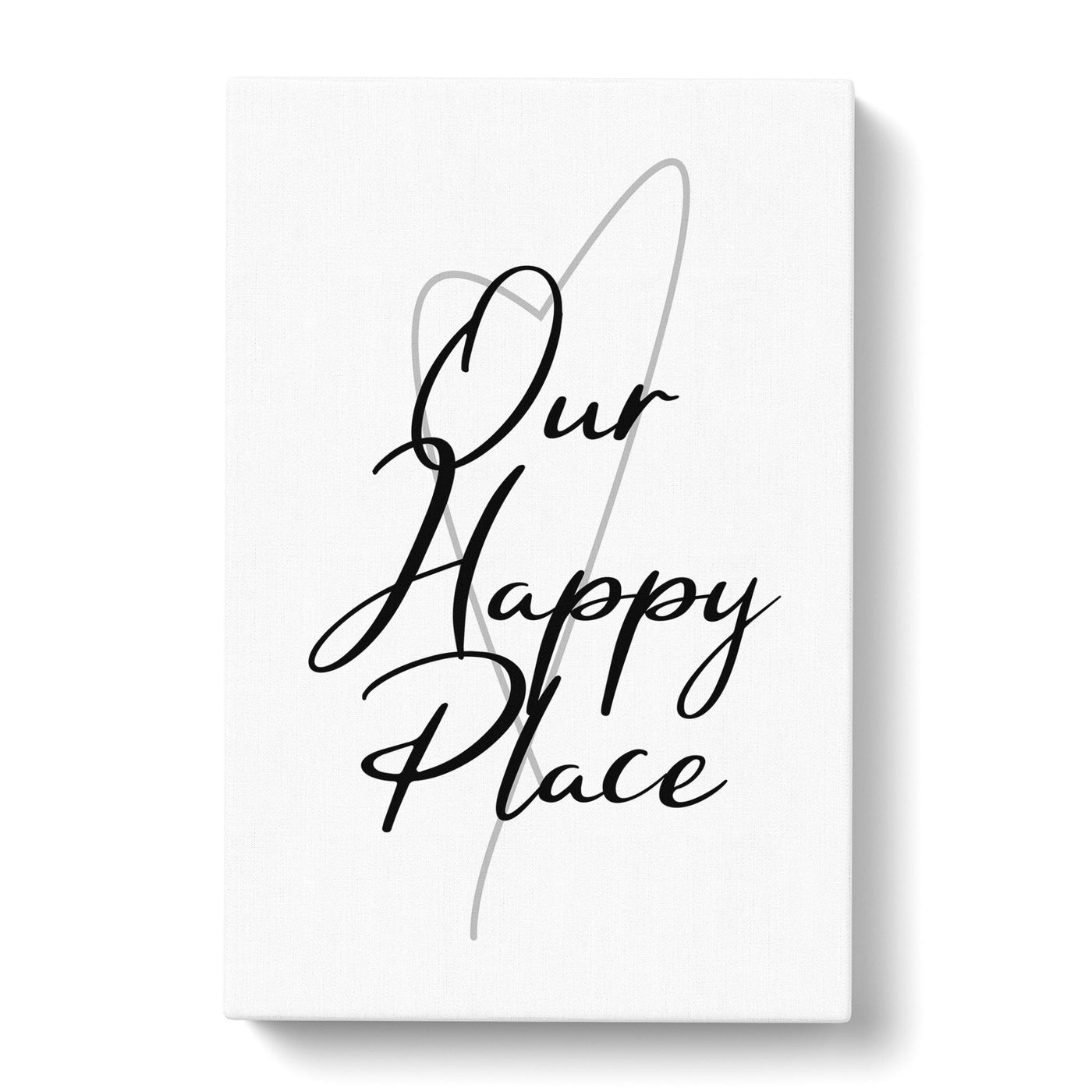 Our Happy Place Typography Canvas Print Main Image