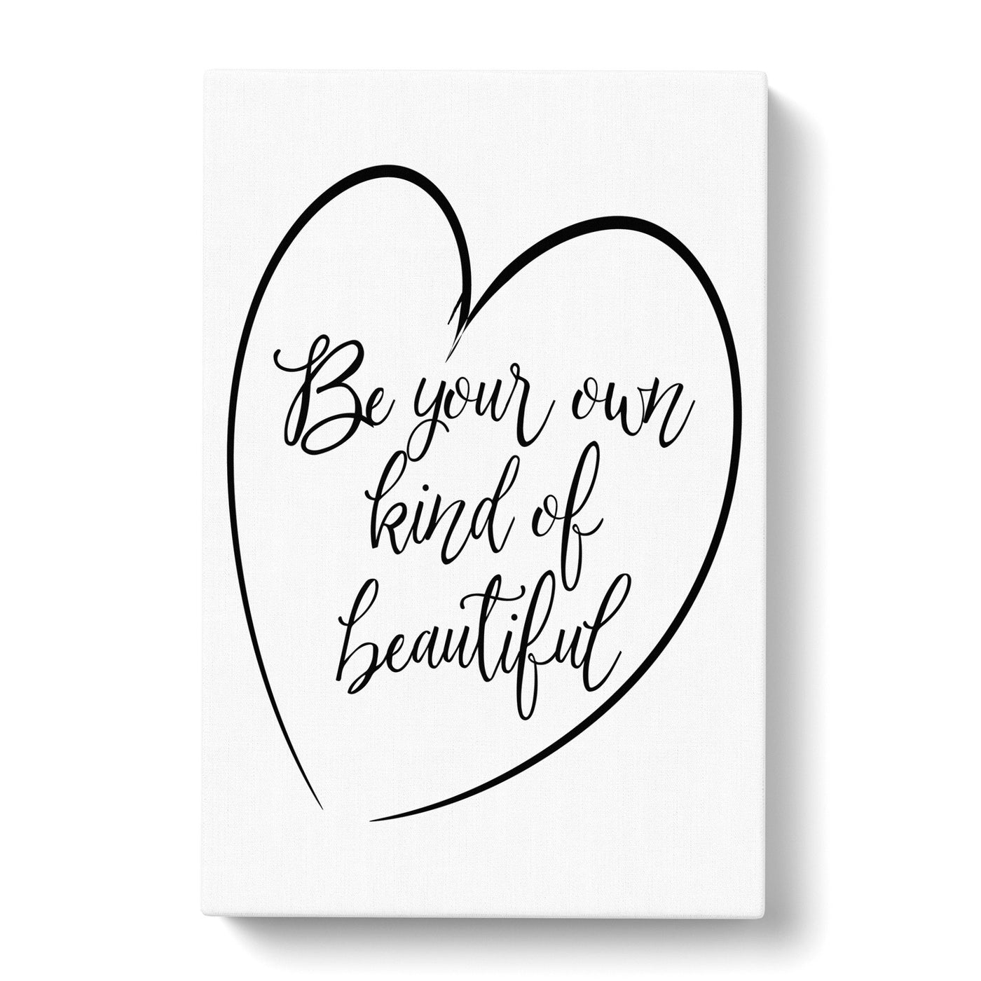 Own Kind Of Beautiful Typography Canvas Print Main Image