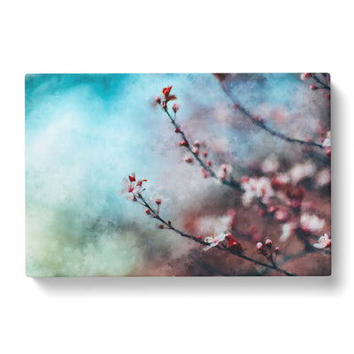 Pale Pink Cherry Blossom Tree Painting Canvas Print Main Image