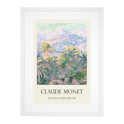 Palm Trees At Bordighera Print By Claude Monet