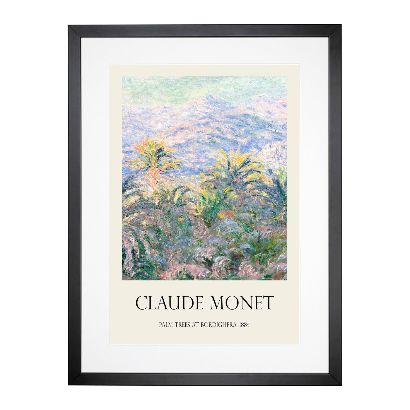 Palm Trees At Bordighera Print By Claude Monet Framed Print Main Image