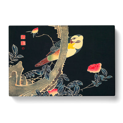 Parrot & Rose Bush By Ito Jakuchu Canvas Print Main Image