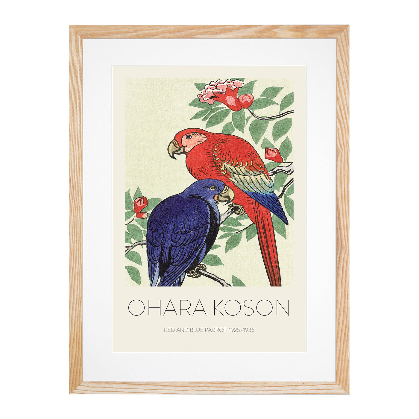 Parrots Print By Ohara Koson