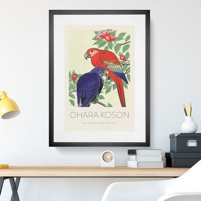 Parrots Print By Ohara Koson