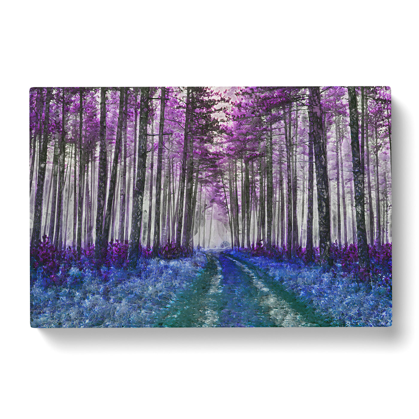 Path Through A Purple Forest In Abstract Canvas Print Main Image