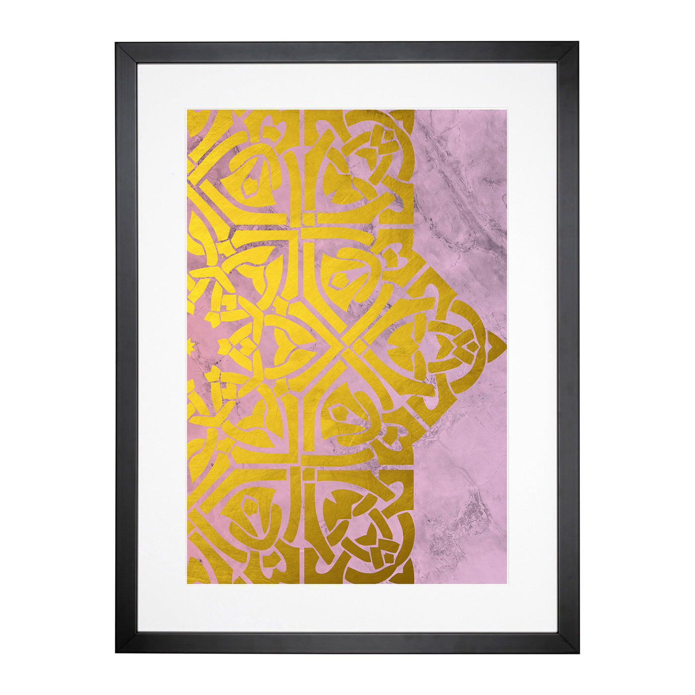 Peach Gold Mandala No.2 Framed Print Main Image