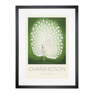 Peacock Print By Ohara Koson Framed Print Main Image