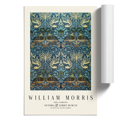 Peacock And Dragon Print By William Morris