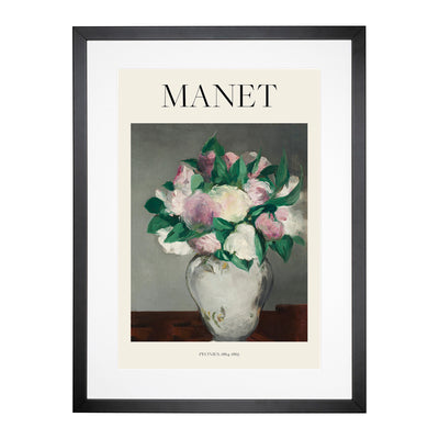 Peonies Print By Edouard Manet Framed Print Main Image