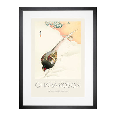 Pheasant Couple Print By Ohara Koson Framed Print Main Image