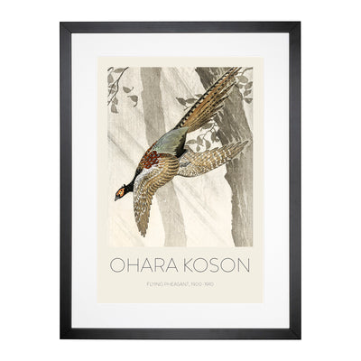 Pheasant In Flight Print By Ohara Koson Framed Print Main Image