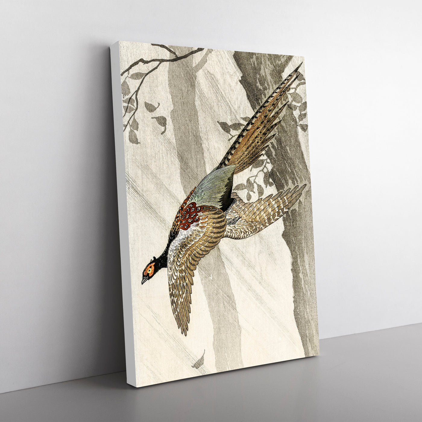 Pheasant In Flight By Ohara Koson