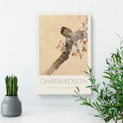 Pheasant On A Cherry Blossom Tree Print By Ohara Koson