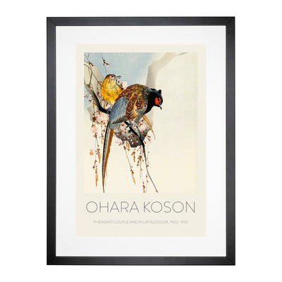 Pheasants Upon A Plum Blossom Tree Print By Ohara Koson Framed Print Main Image