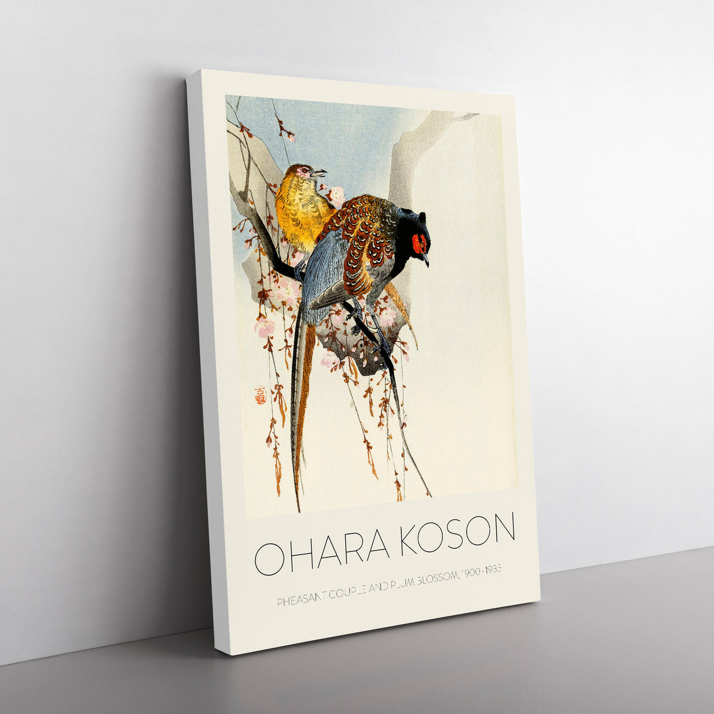 Pheasants Upon A Plum Blossom Tree Print By Ohara Koson