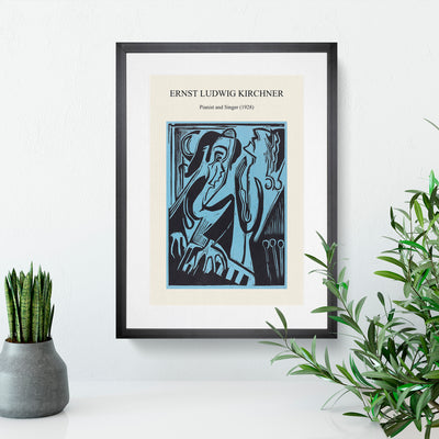 Pianist And Singer Print By Ernst Ludwig Kirchner