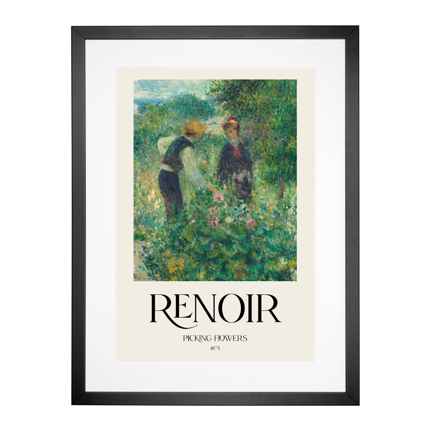 Picking Flowers Print By Pierre-Auguste Renoir Framed Print Main Image