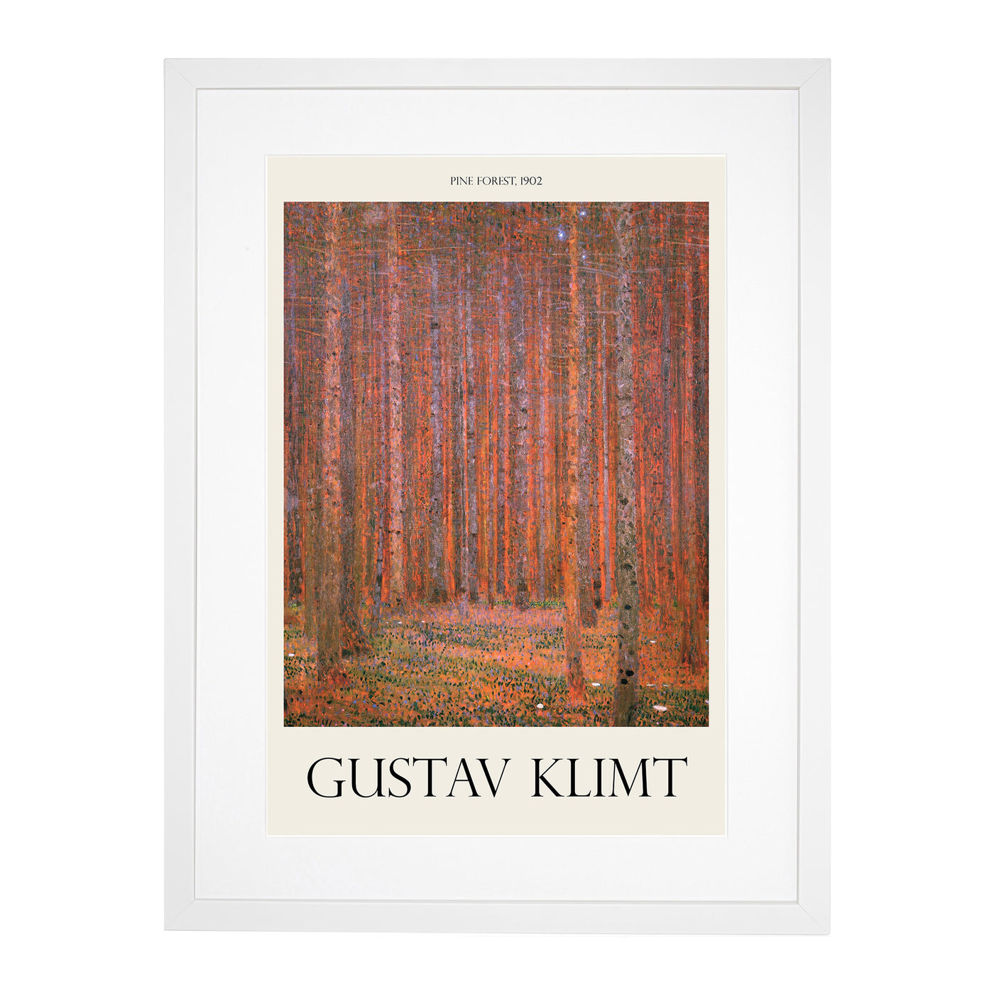 Pine Tree Forest Print By Gustav Klimt