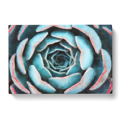 Pink & Green Succulent Plant Painting Canvas Print Main Image