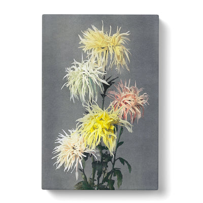 Pink & Yellow Chrysanthemums By Ogawa Kazumasa Canvas Print Main Image