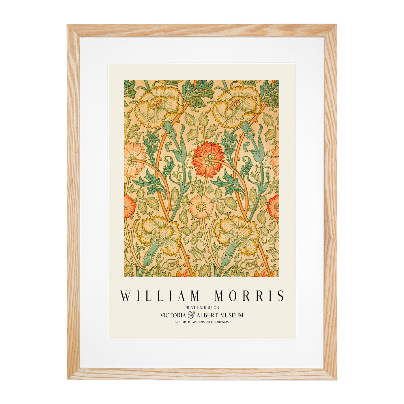 Pink And Rose Print By William Morris