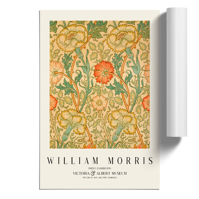 Pink And Rose Print By William Morris