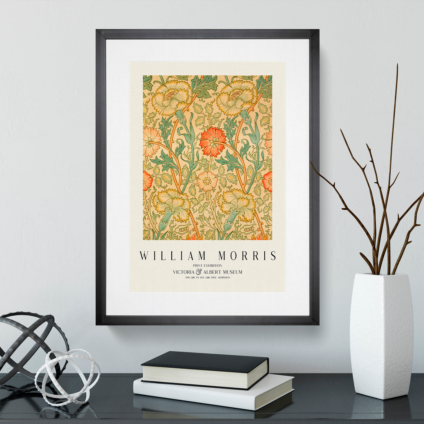 Pink And Rose Print By William Morris