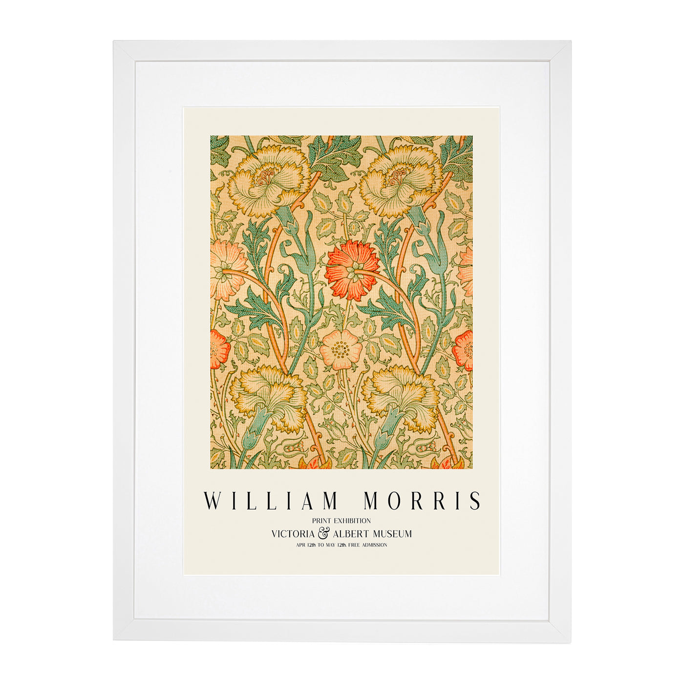 Pink And Rose Print By William Morris