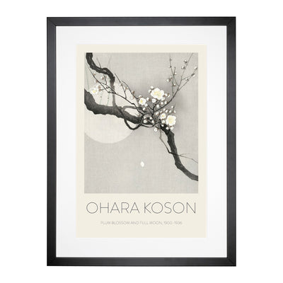 Plum Blossom & Full Moon Print By Ohara Koson Framed Print Main Image