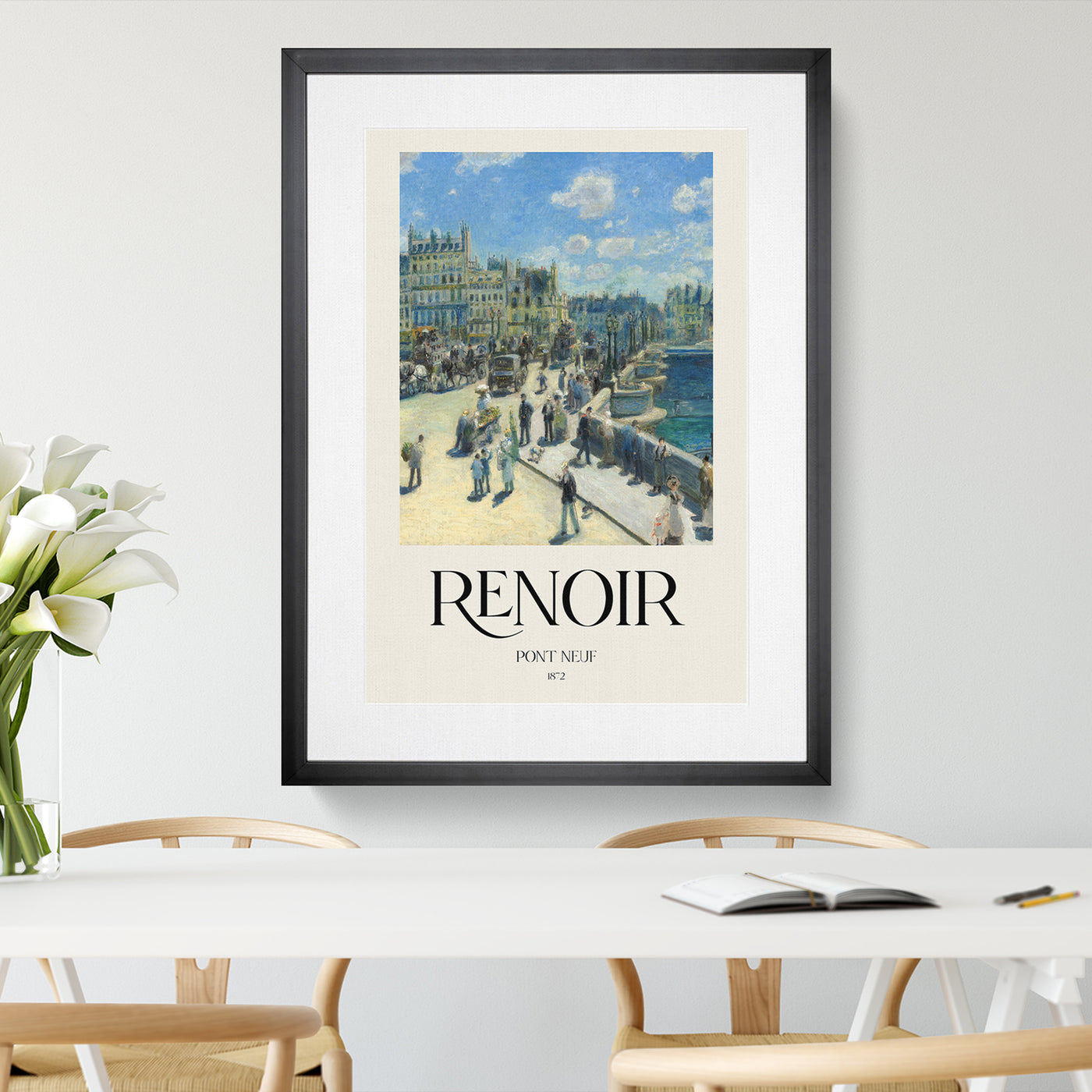 Pont Neuf In Paris Print By Pierre-Auguste Renoir Framed Print  – Belmont
