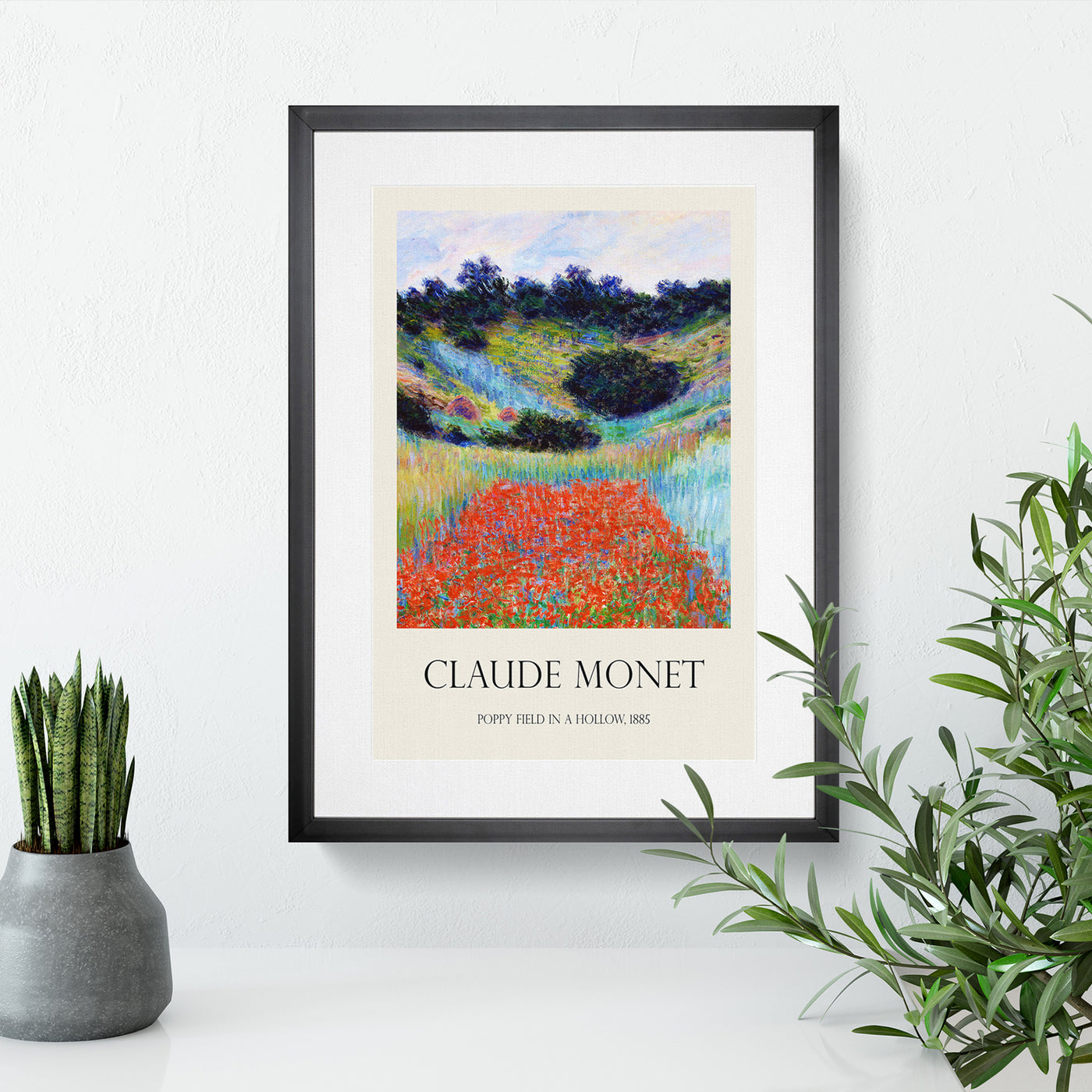 Poppy Field In A Valley Print By Claude Monet