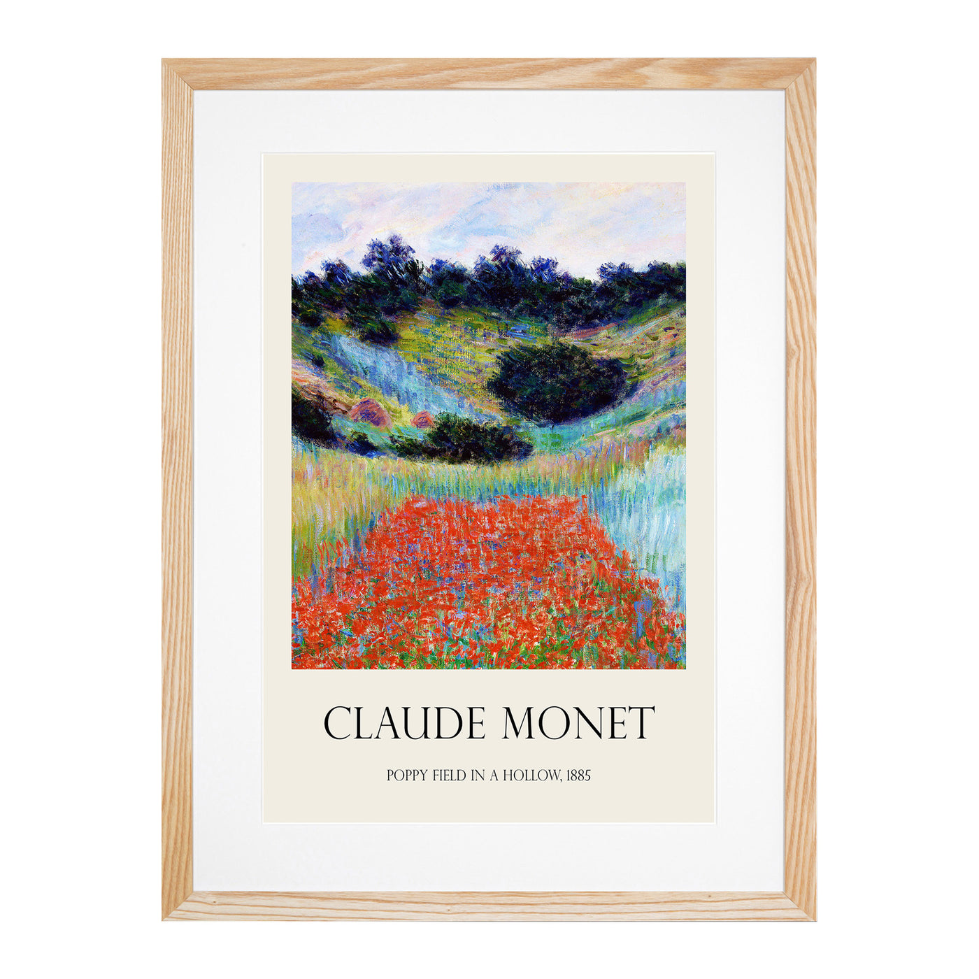 Poppy Field In A Valley Print By Claude Monet