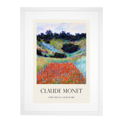 Poppy Field In A Valley Print By Claude Monet