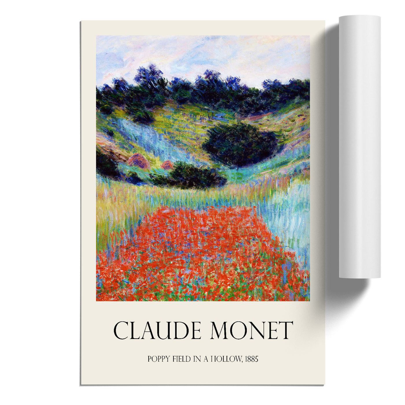 Poppy Field In A Valley Print By Claude Monet