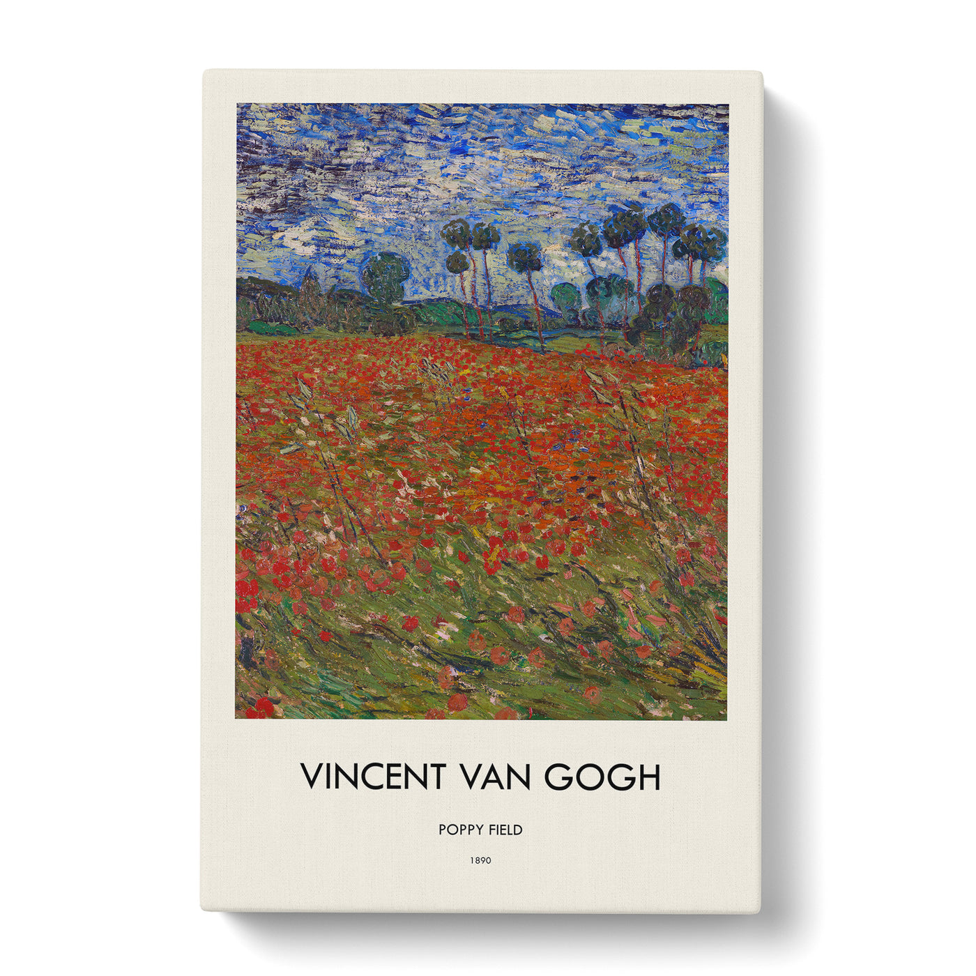 Poppy Field Print By Vincent Van Gogh Canvas Print Main Image