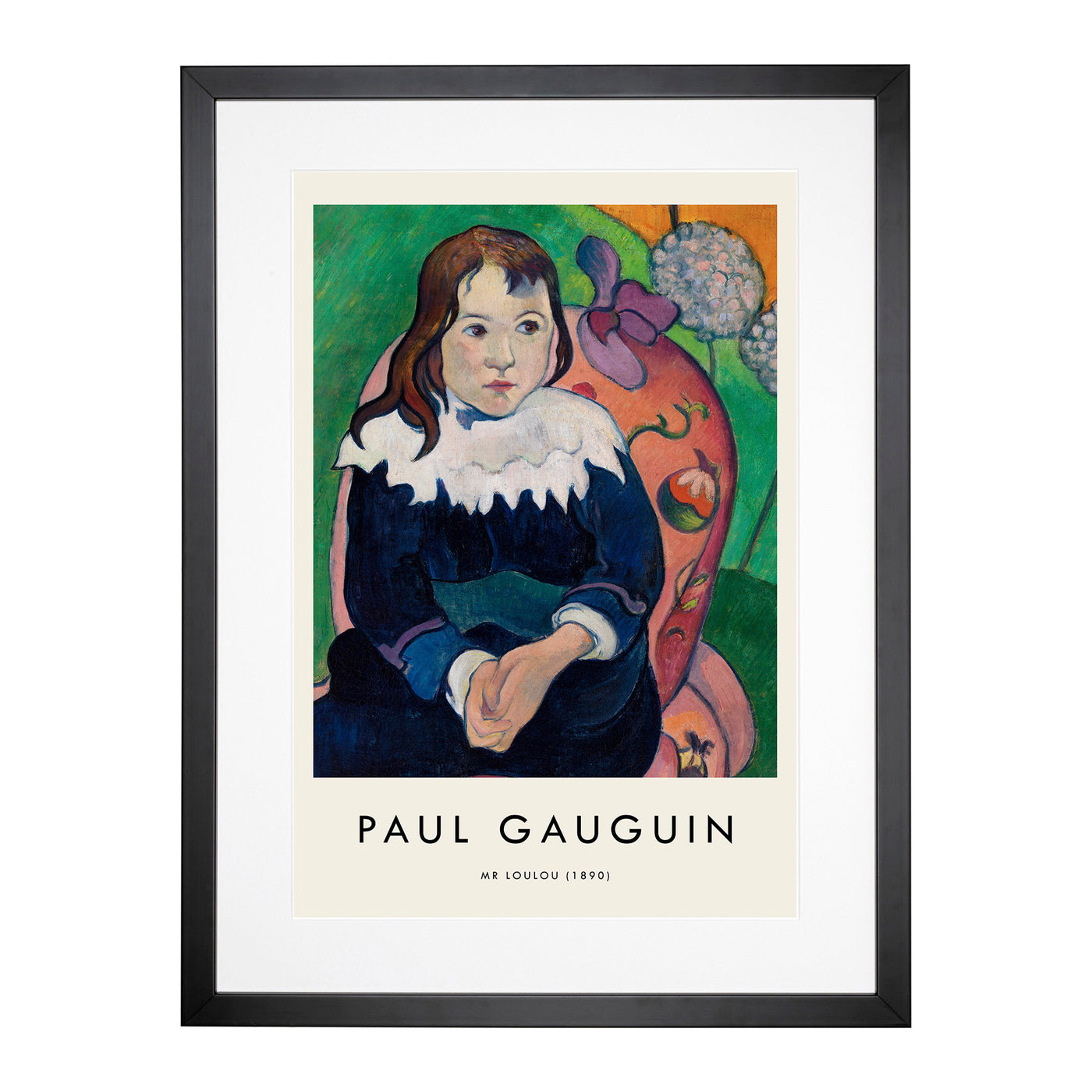 Portrait Of A Child Print By Paul Gauguin Framed Print Main Image