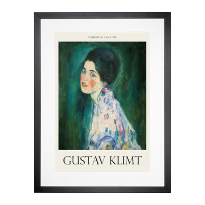 Portrait Of A Lady Print By Gustav Klimt Framed Print Main Image