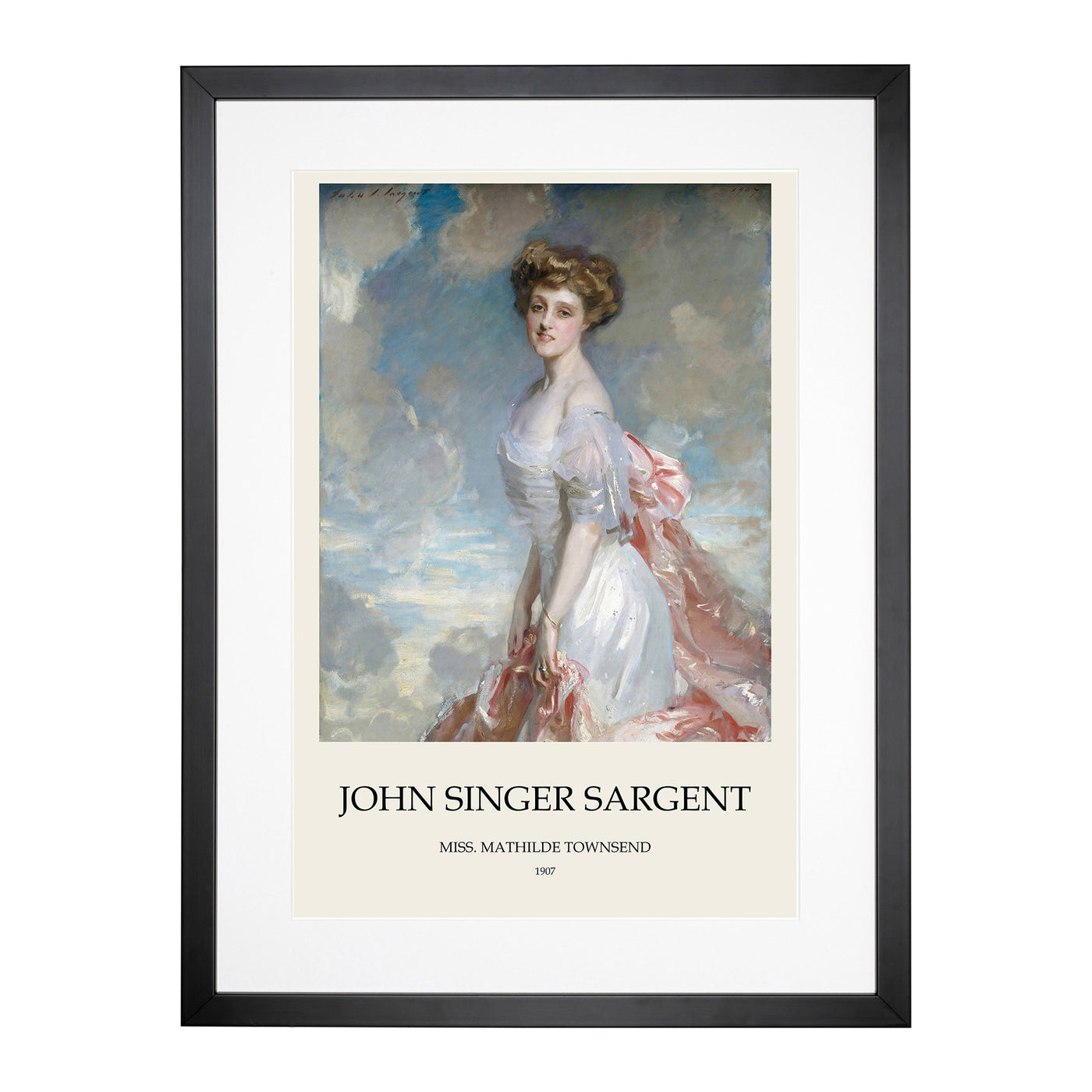 Portrait Of A Lady Print By John Singer Sargent Framed Print Main Image