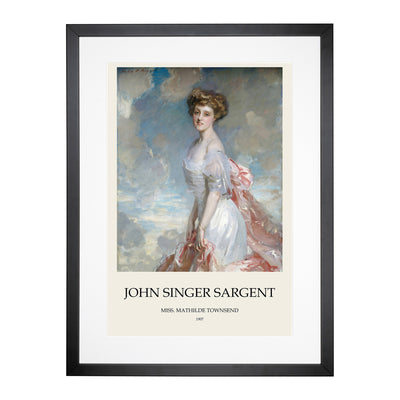 Portrait Of A Lady Print By John Singer Sargent Framed Print Main Image