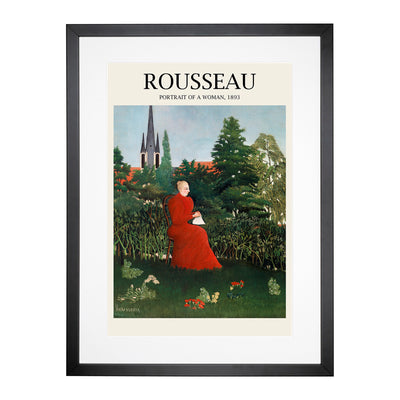 Portrait Of A Woman Print By Henri Rousseau Framed Print Main Image