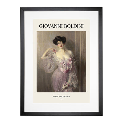 Portrait Of Betty Wertheimer Print By Giovanni Boldini Framed Print Main Image