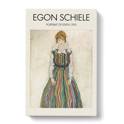 Portrait Of Edith Print By Egon Schiele Canvas Print Main Image